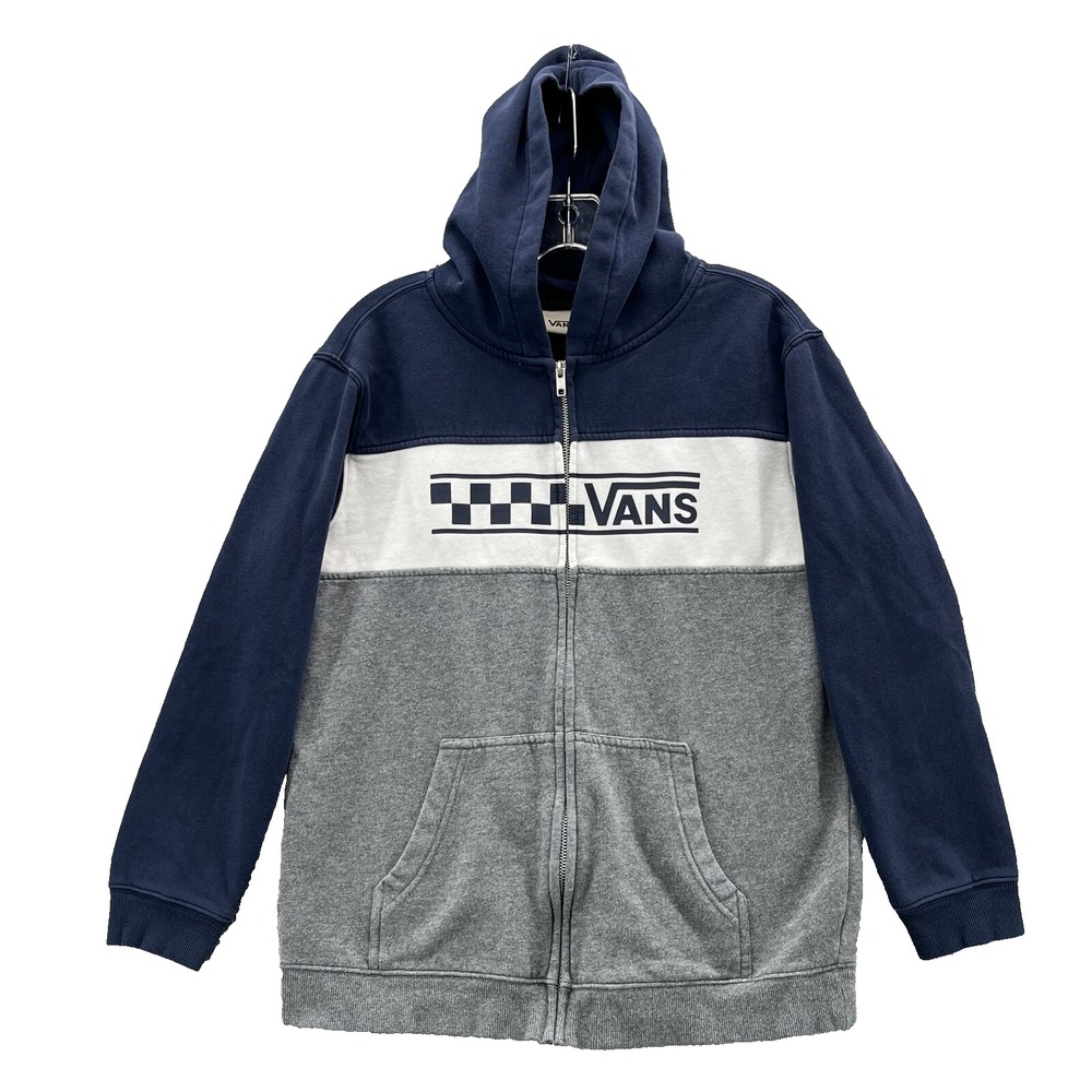 Vans Zip Up Hoodie Youth XL Skateboarding‎ Goth Grunge Outdoor Streetwear 90's